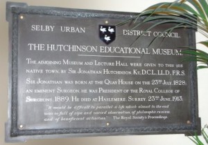 Hutchinson Educational Museum plaque