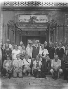 YPS Grand Tourists at the Mount Vesuvius Observatory (photo taken on early quarter plate folding camera)
